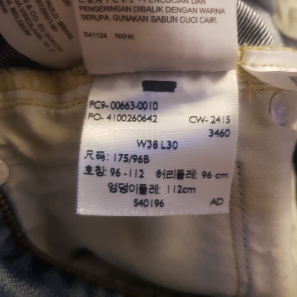 Levi Strauss Mens 514 Straight Blue Jeans Pants Size W38 L30 Normcore Dadcore - Picture 7 of 12